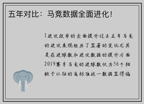 五年对比：马竞数据全面进化！